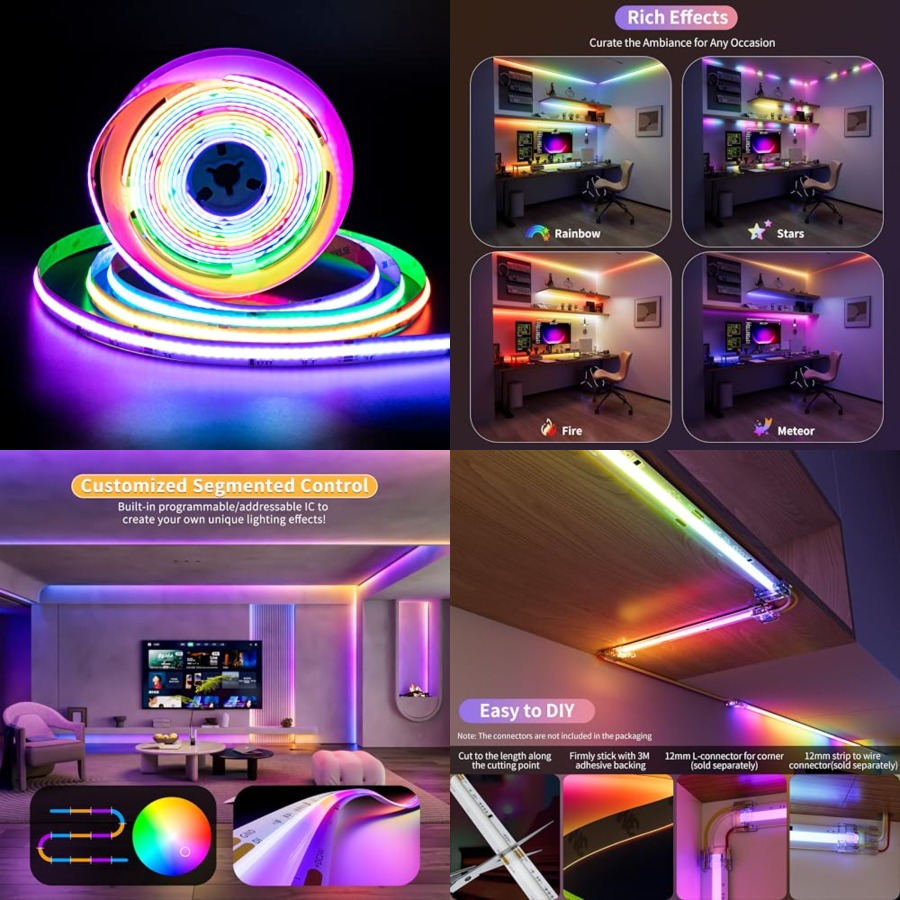 Rgb Light Strip - RGB Smart IC COB LED Strip