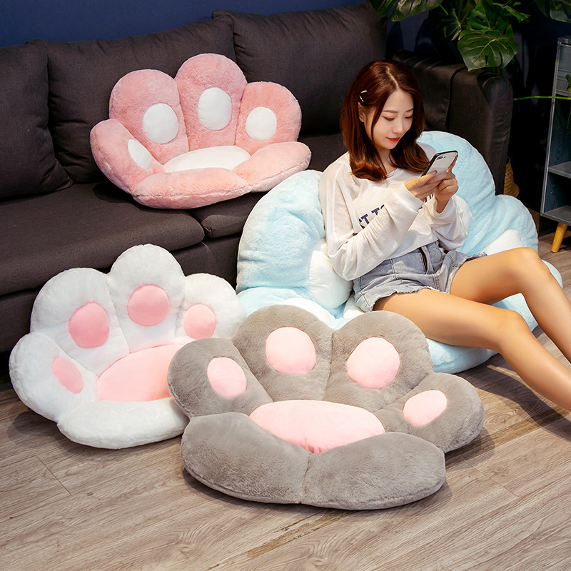 Gaming Chair Lumbar Pillow - 70cm INS Cute Cat Paw Cushion