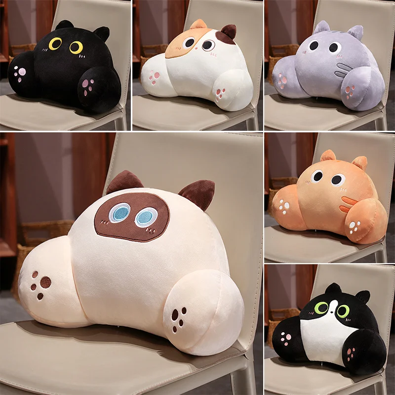 Thickened Cat Back Cushion Sia - Gaming Chair Lumbar Pillow ulasan dan harga