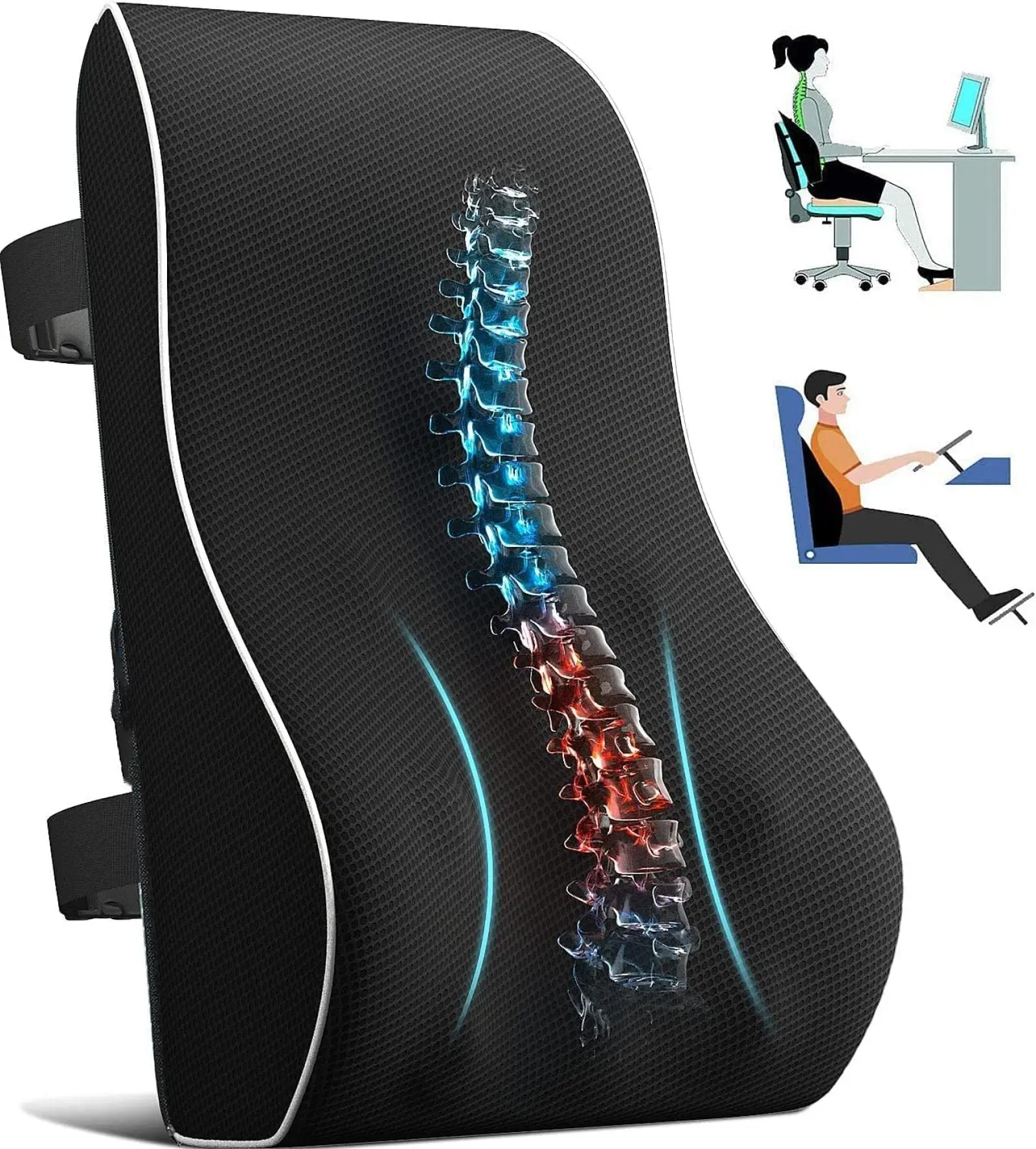 Lumbar Support Pillow Memory F - Gaming Chair Lumbar Pillow ulasan dan harga