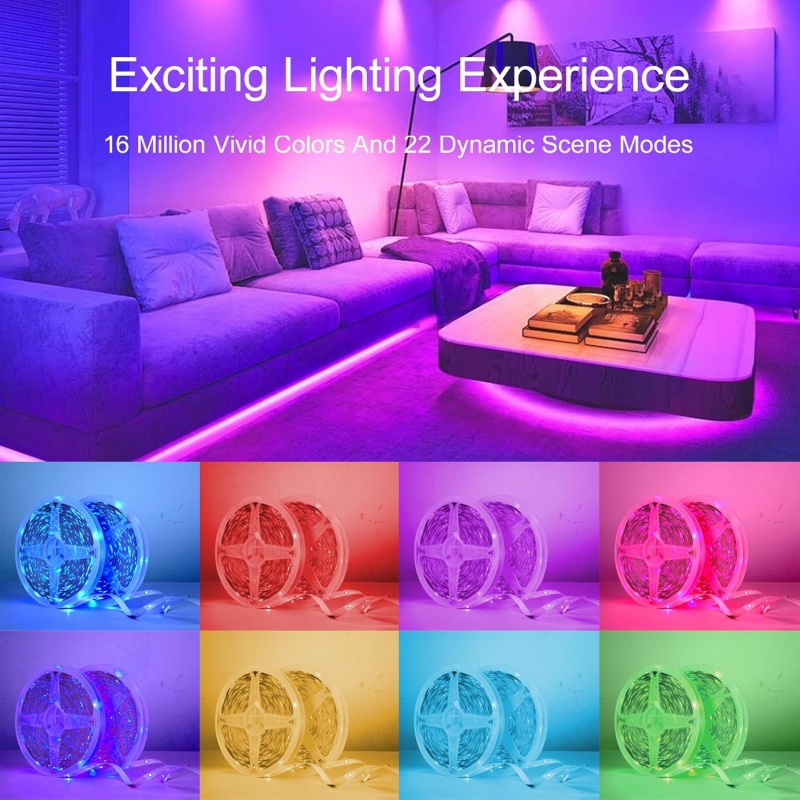 DC 5V USB LED Strip Lights APP - Rgb Light Strip ulasan dan harga