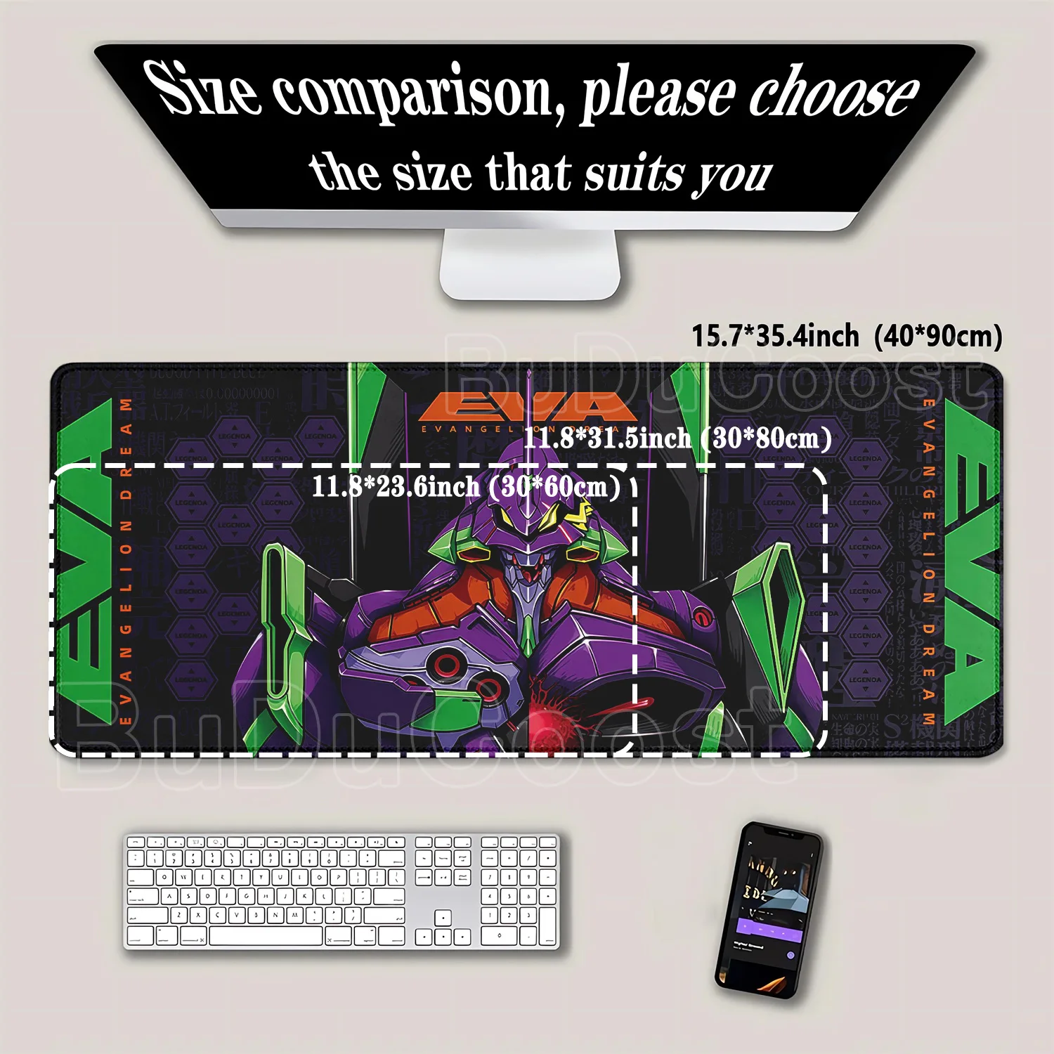 Mouse Pad Evangelione EVA 01 L - Pc Gaming Evangelion ulasan dan harga