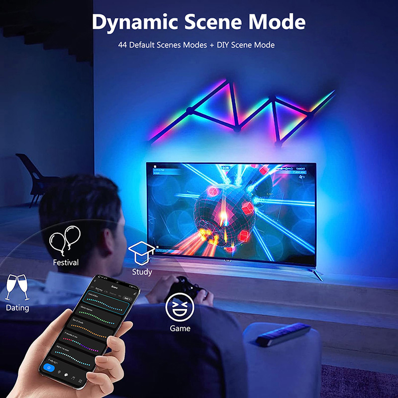 Smart RGB Wall Lamp, Bluetooth - Rgb Light Strip ulasan dan harga