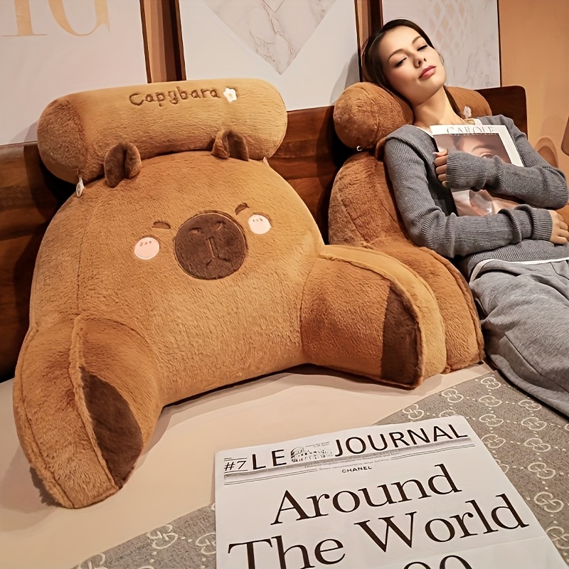 Lovely Capybara Backrest Cushi - Gaming Chair Lumbar Pillow ulasan dan harga