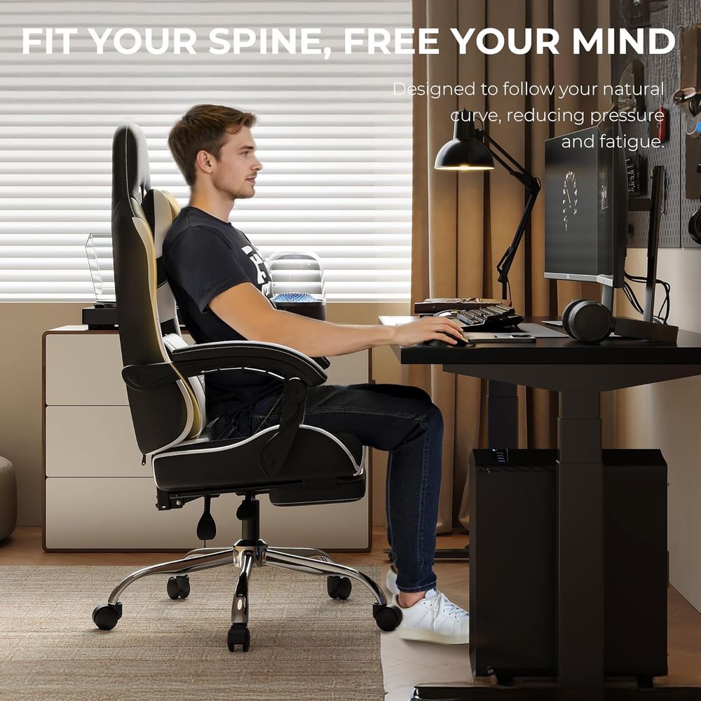 Ergonomic Gaming Chair with Lu - Gaming Chair Lumbar Pillow ulasan dan harga